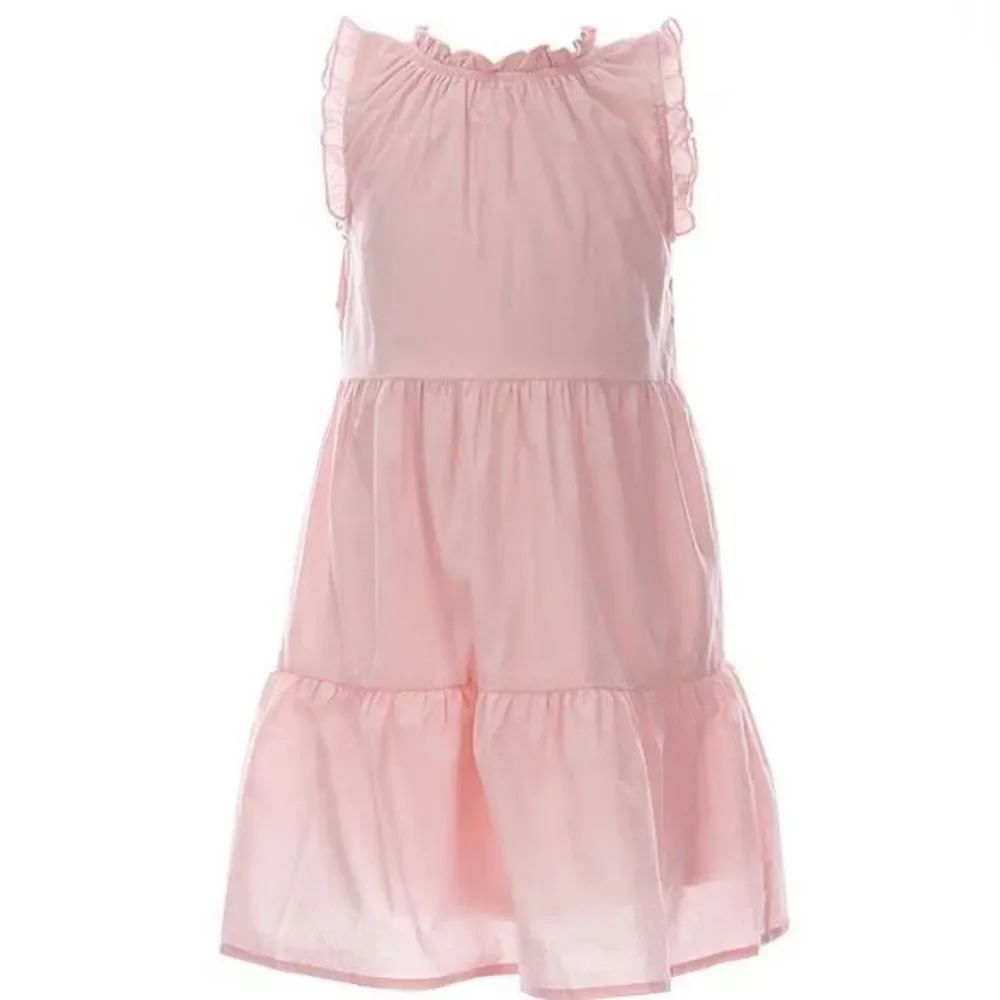 Copper Key pink ruffle dress knee length